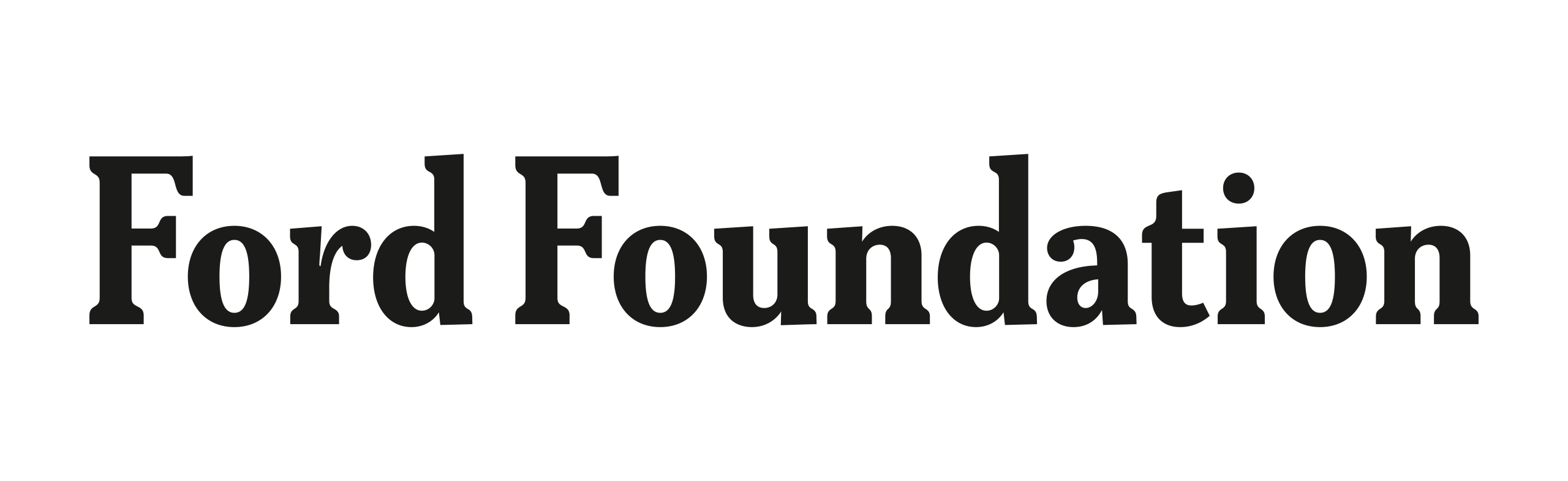 Black text reading Ford Foundation in a bold serif font on a plain light background.