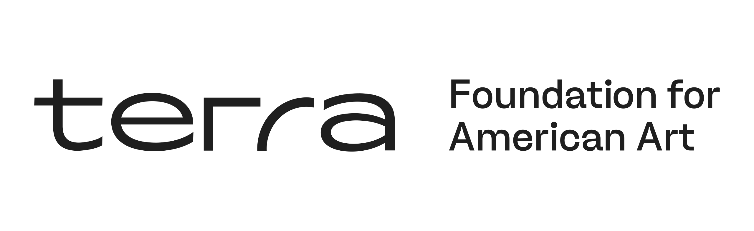 The logo shows the word terra in lowercase bold letters next to the text Foundation for American Art on a plain background.