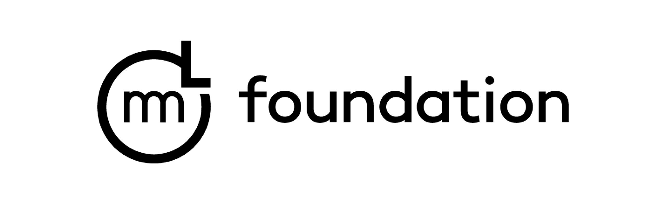 L'image montre le logo de la fondation mt avec un mt stylisé à l'intérieur d'un cercle à côté du mot foundation en texte noir sur fond blanc.